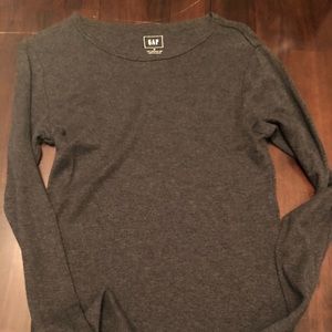 Gap ladies long sleeve modern T-shirt- dark grey.